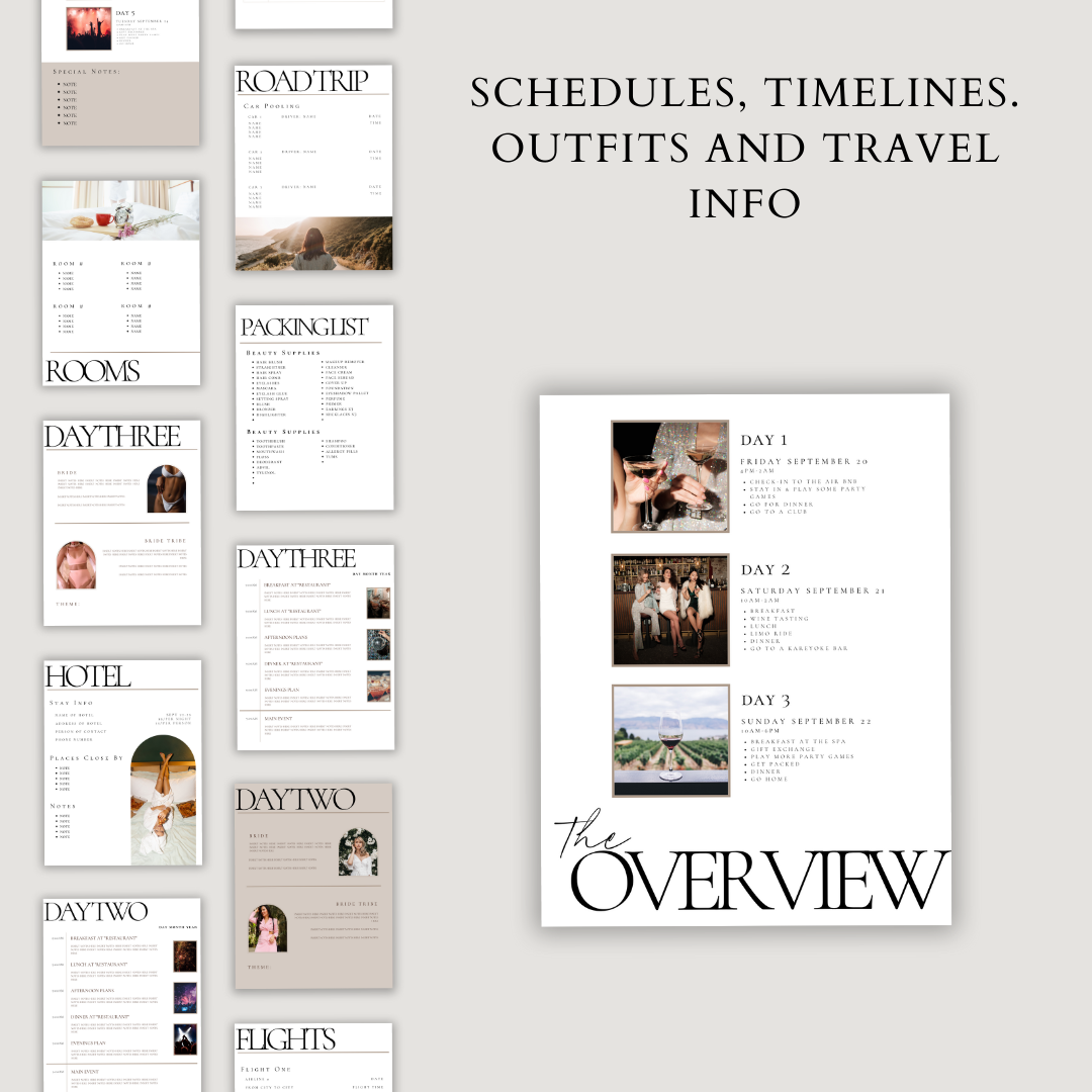 Bachelorette Planner - Minimalist Edition
