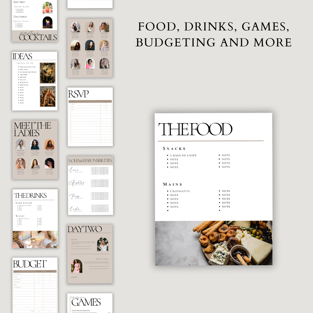Bachelorette Planner - Minimalist Edition
