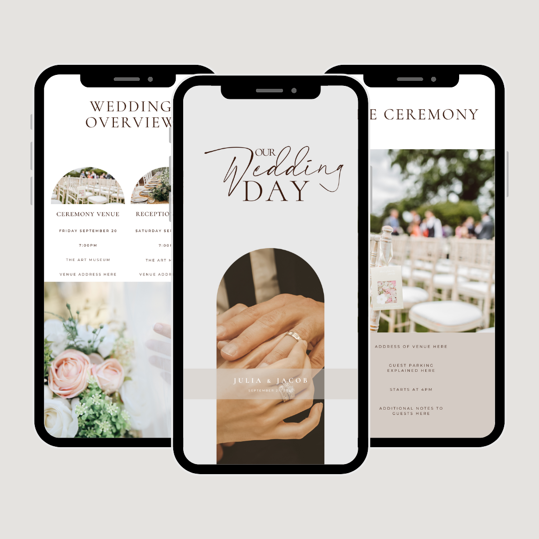 Mobile Wedding Day Binder - Romantic Edition