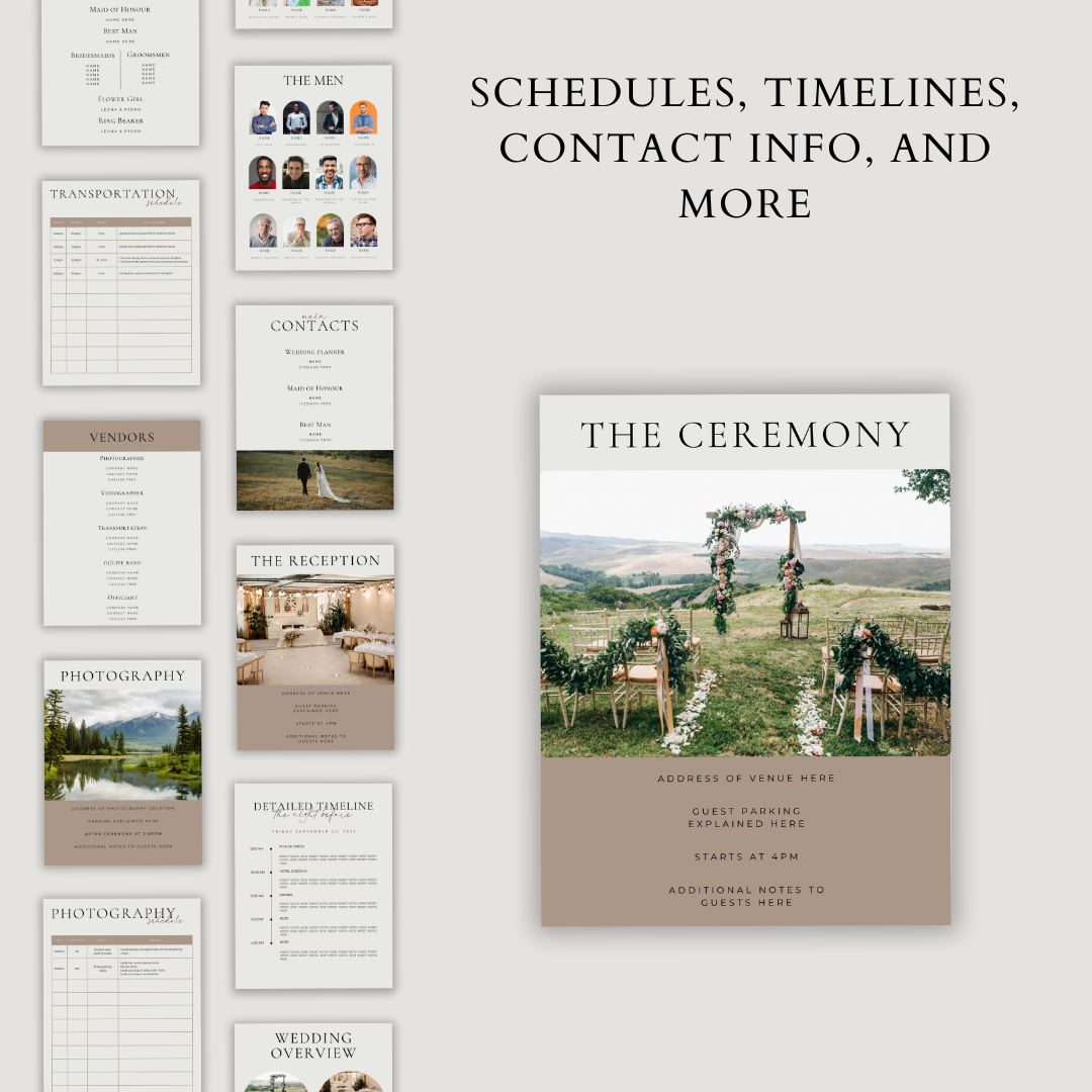 Wedding Day Binder - Elegant Edition