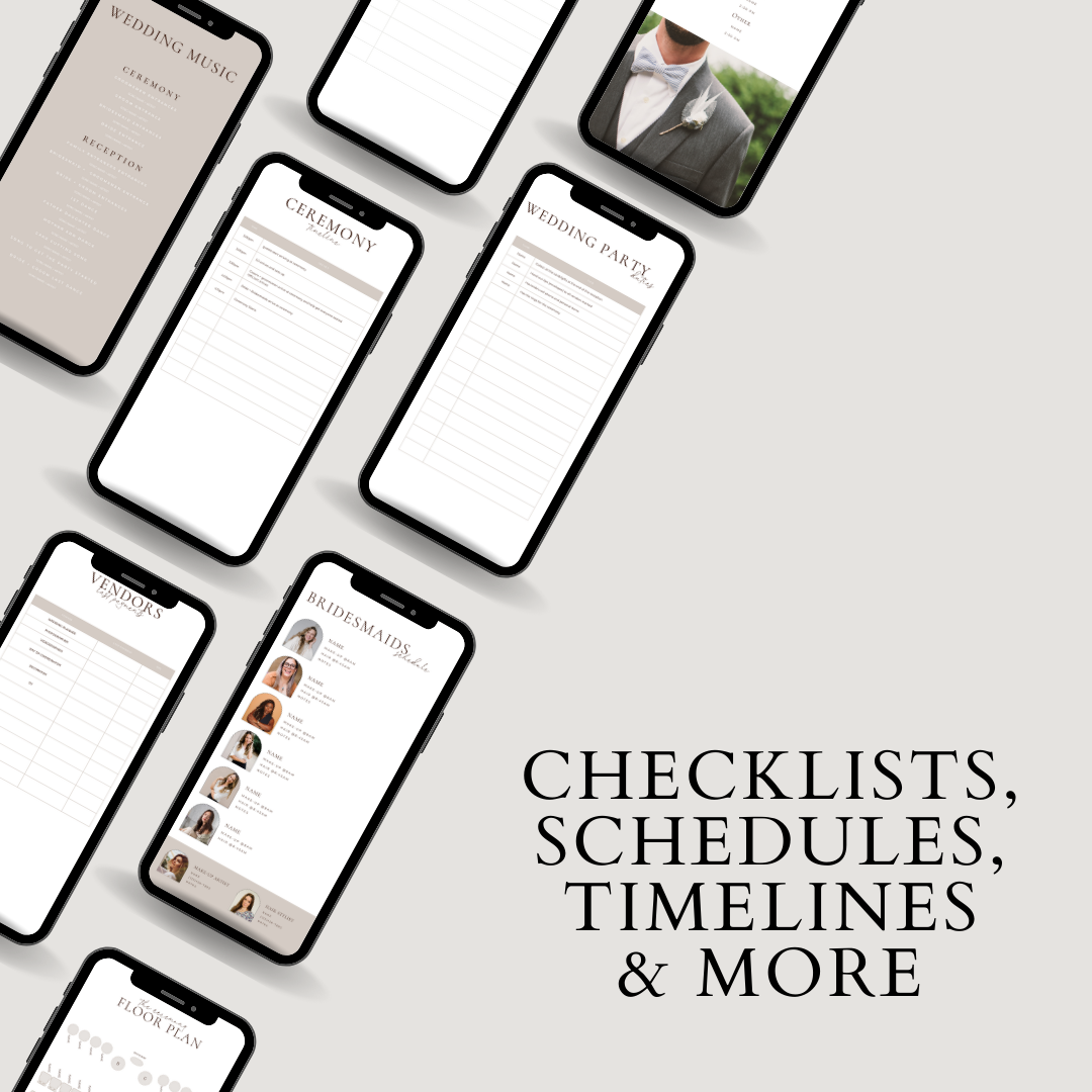 Mobile Wedding Day Binder - Romantic Edition