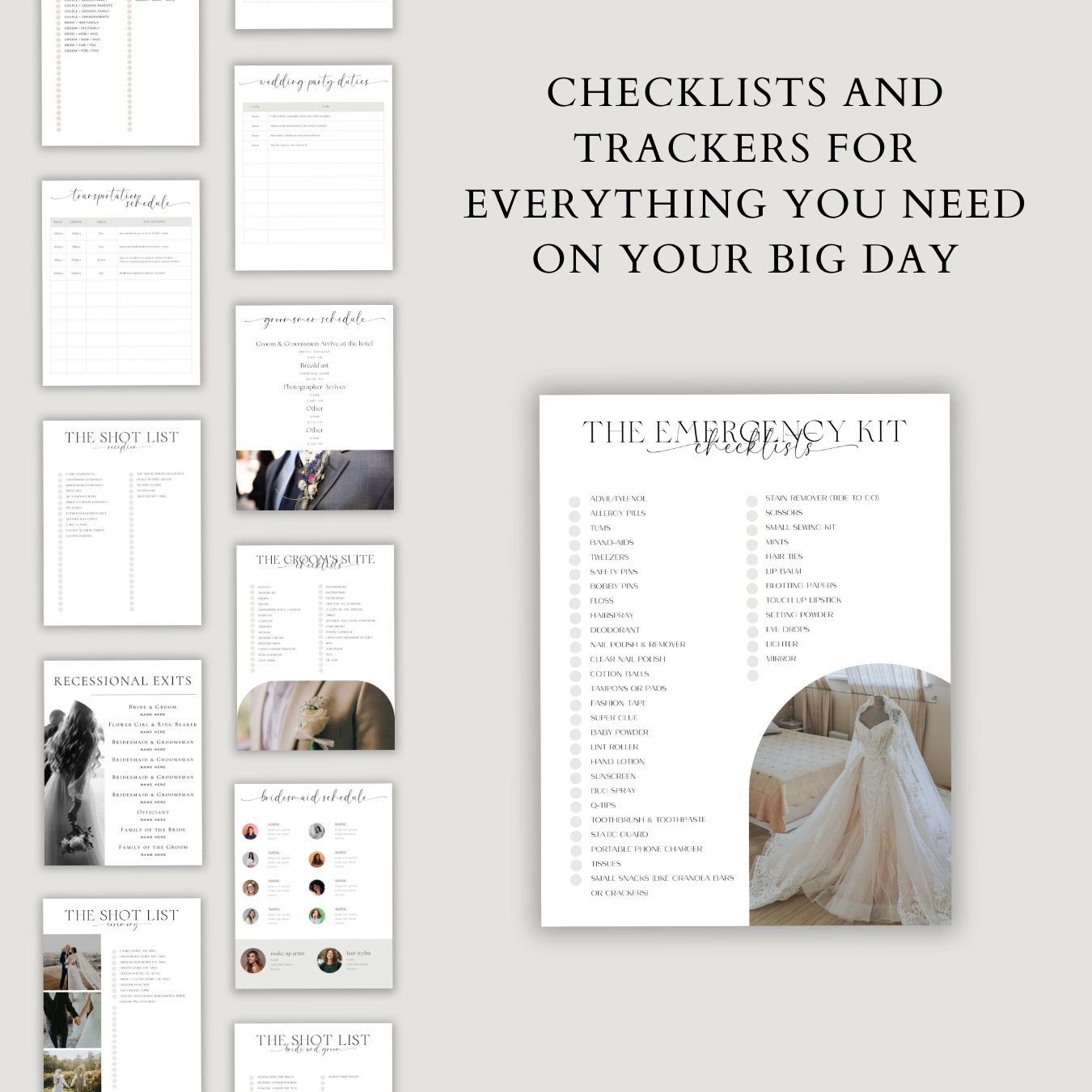 Wedding Day Binder - Minimalist Edition