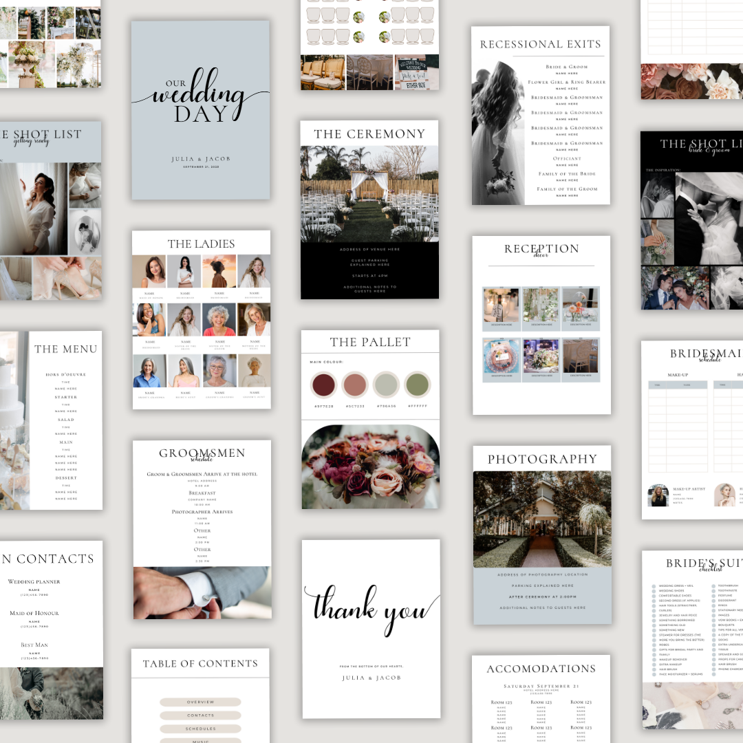 Wedding Day Binder - Timeless Edition