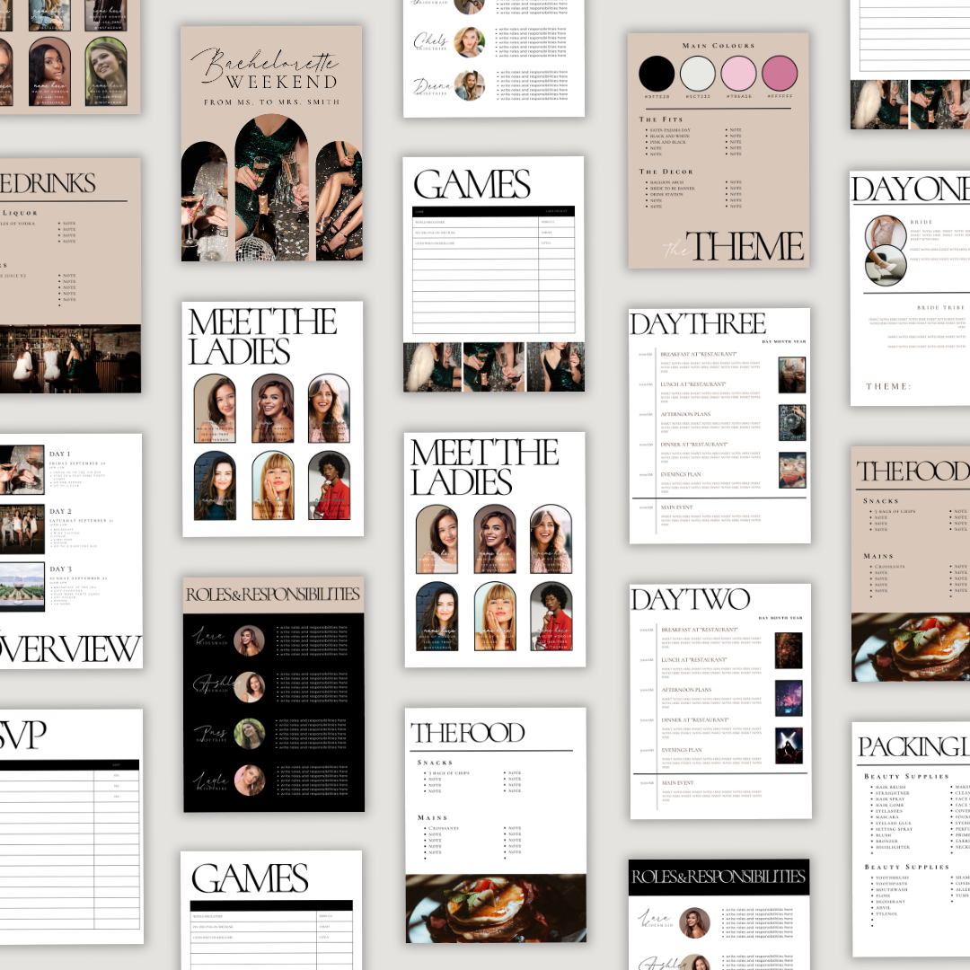 Bachelorette Planner - Modern Edition