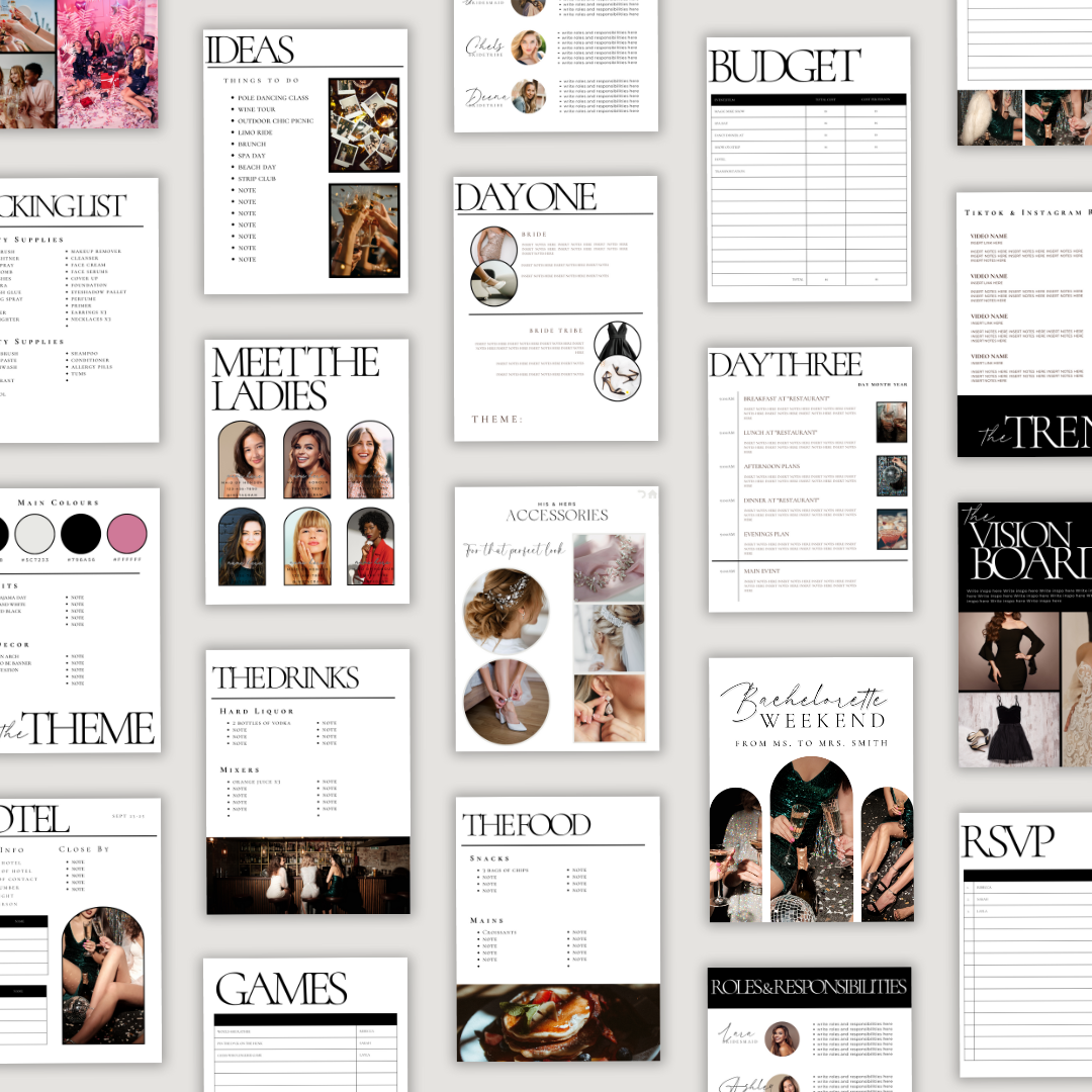 Bachelorette Planner - Modern Edition