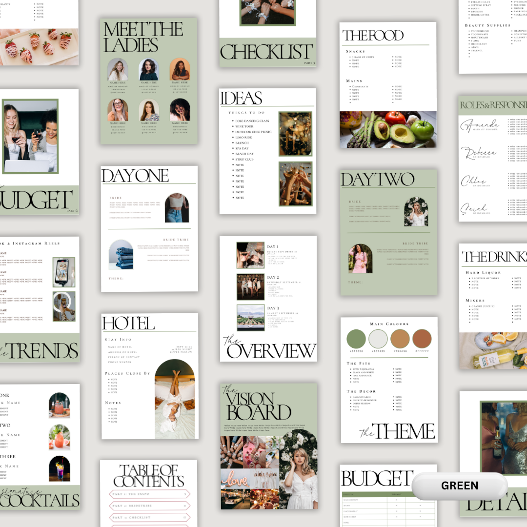 Bachelorette Planner - Minimalist Edition