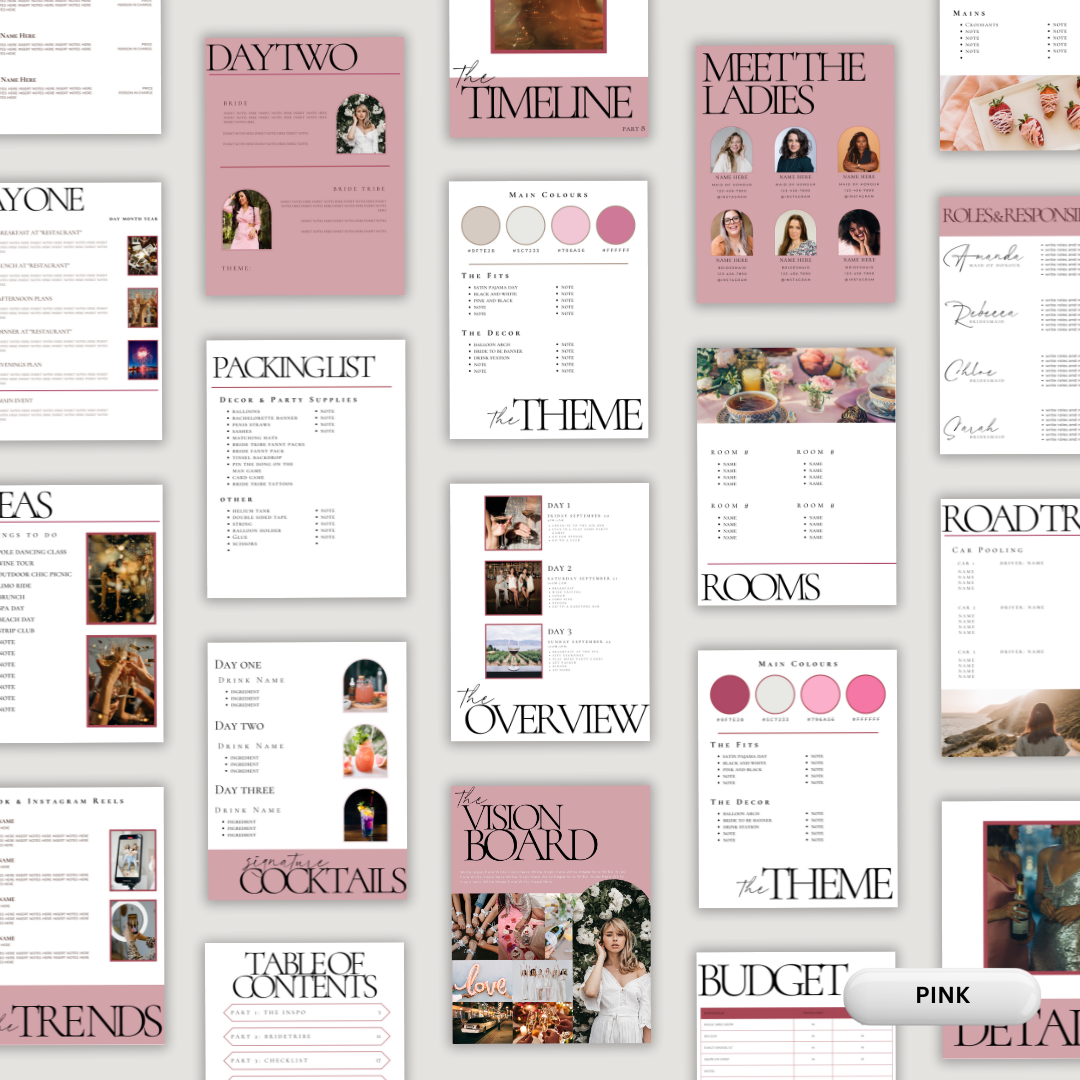 Bachelorette Planner - Minimalist Edition