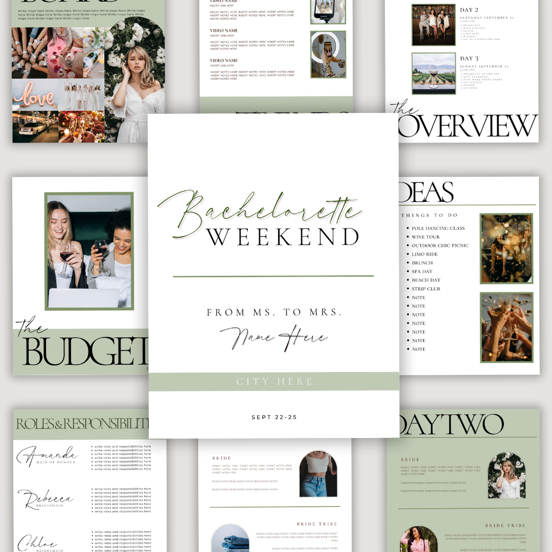 Bachelorette Planner - Minimalist Edition