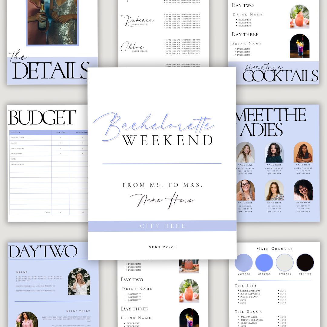 Bachelorette Planner - Minimalist Edition