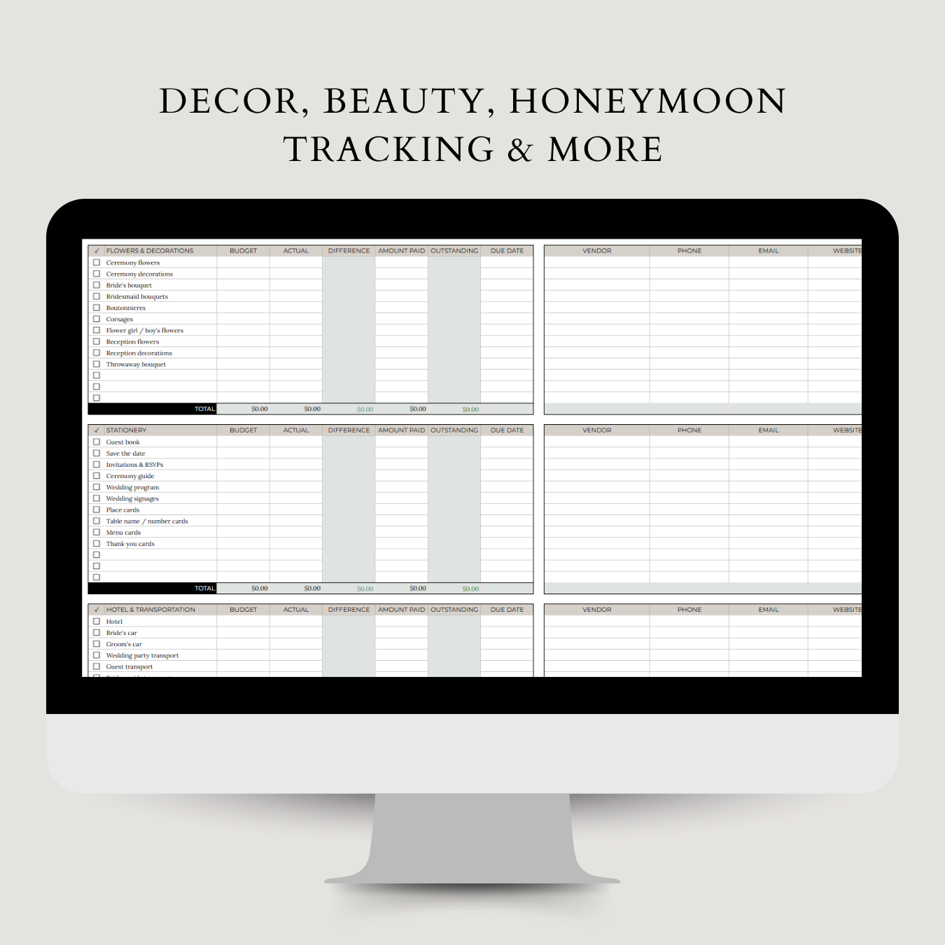 Ultimate Wedding Budget Tracker