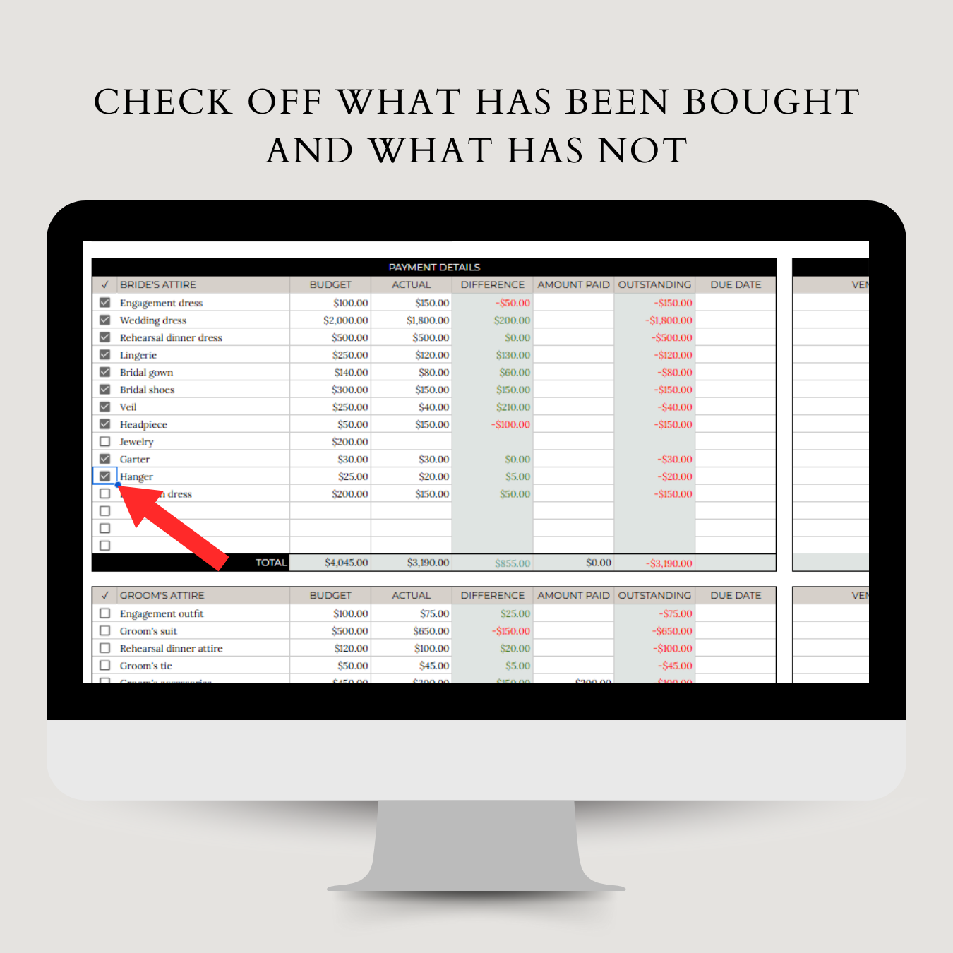 Ultimate Wedding Budget Tracker