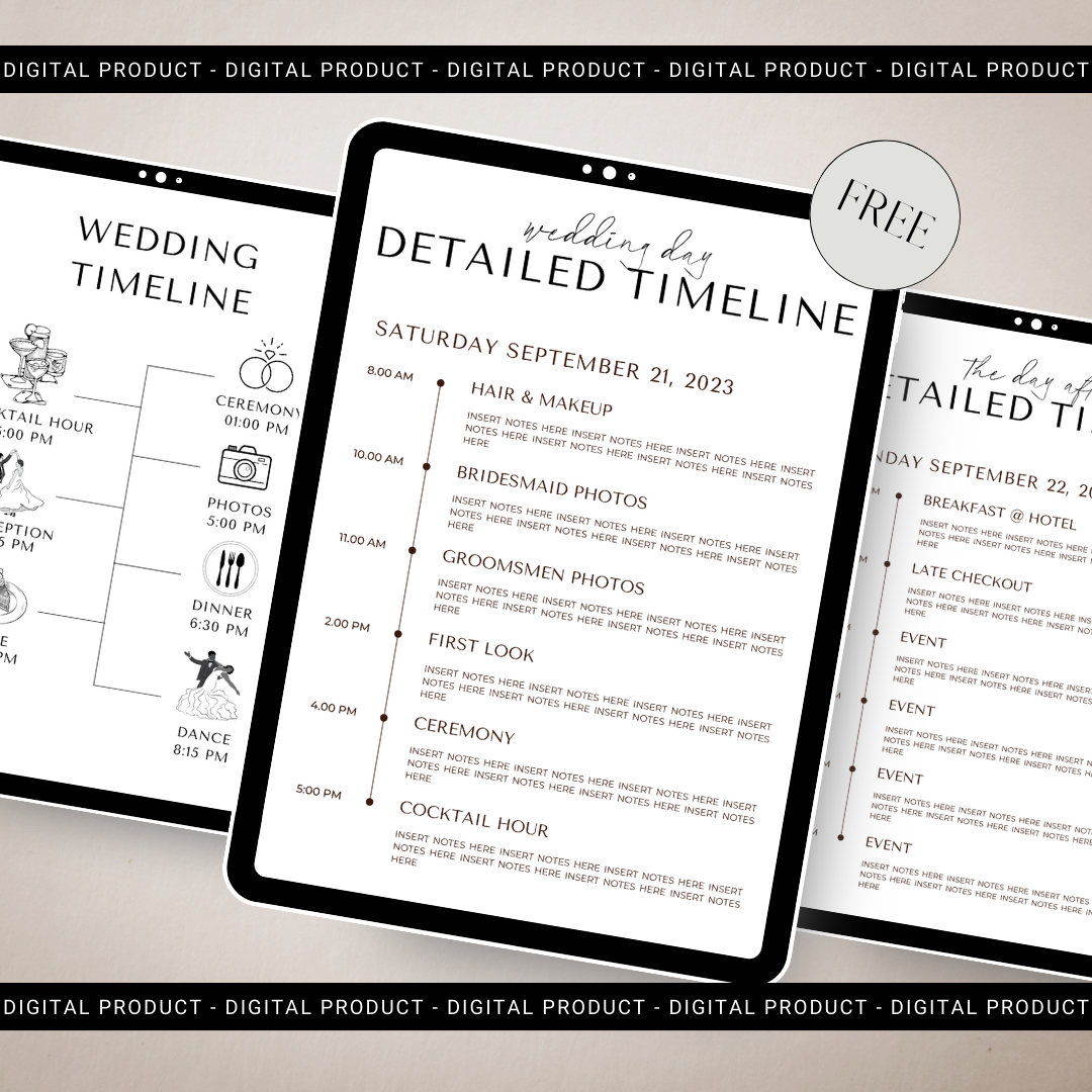 FREE Editable Wedding Timeline Template - DOWNLOAD NOW – My Digital Darling free-editable-wedding-timeline-template-download-now-my-digital-darling