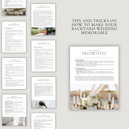 Backyard Wedding Planner