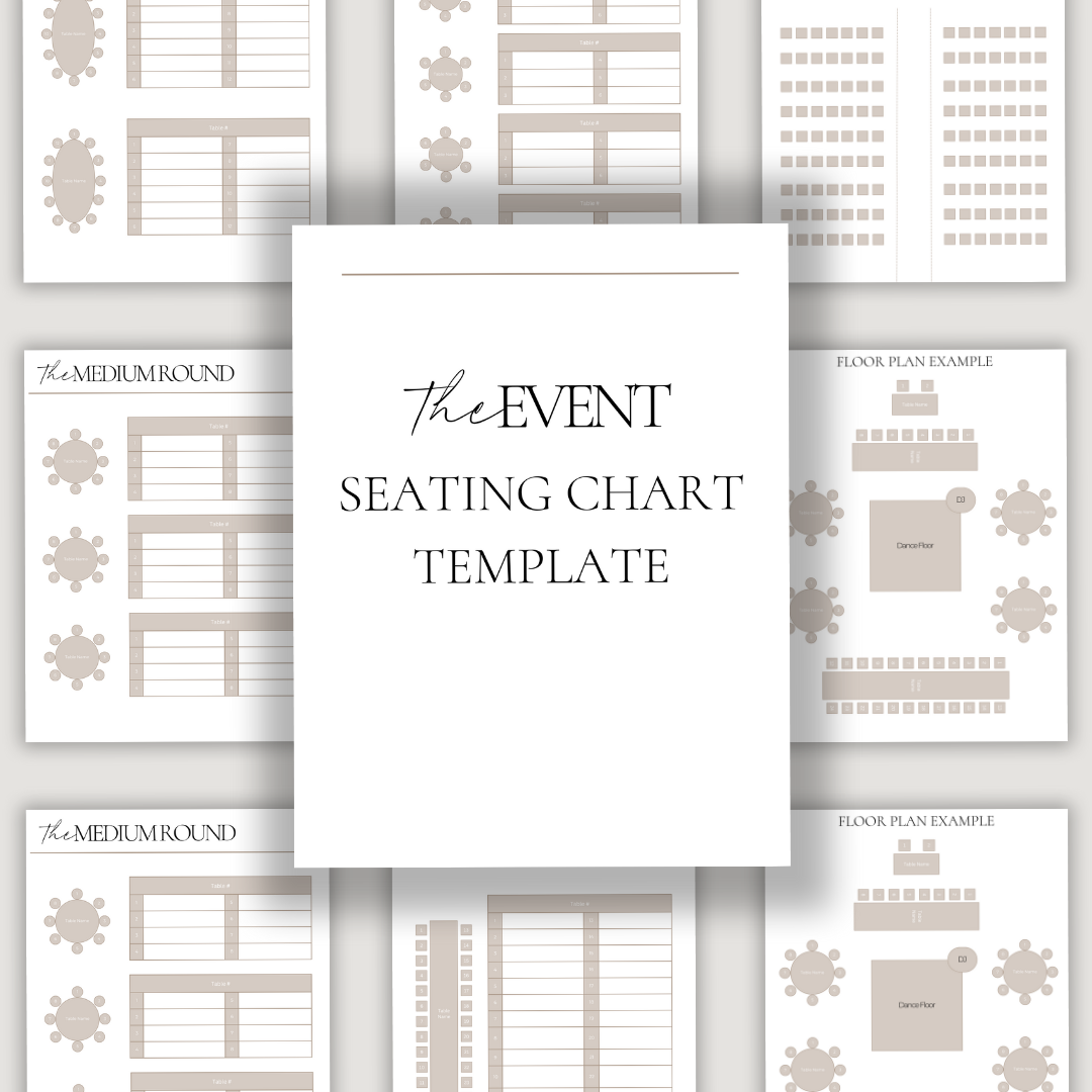 Event Seating Chart Template Floral Wedding Seating Chart Template