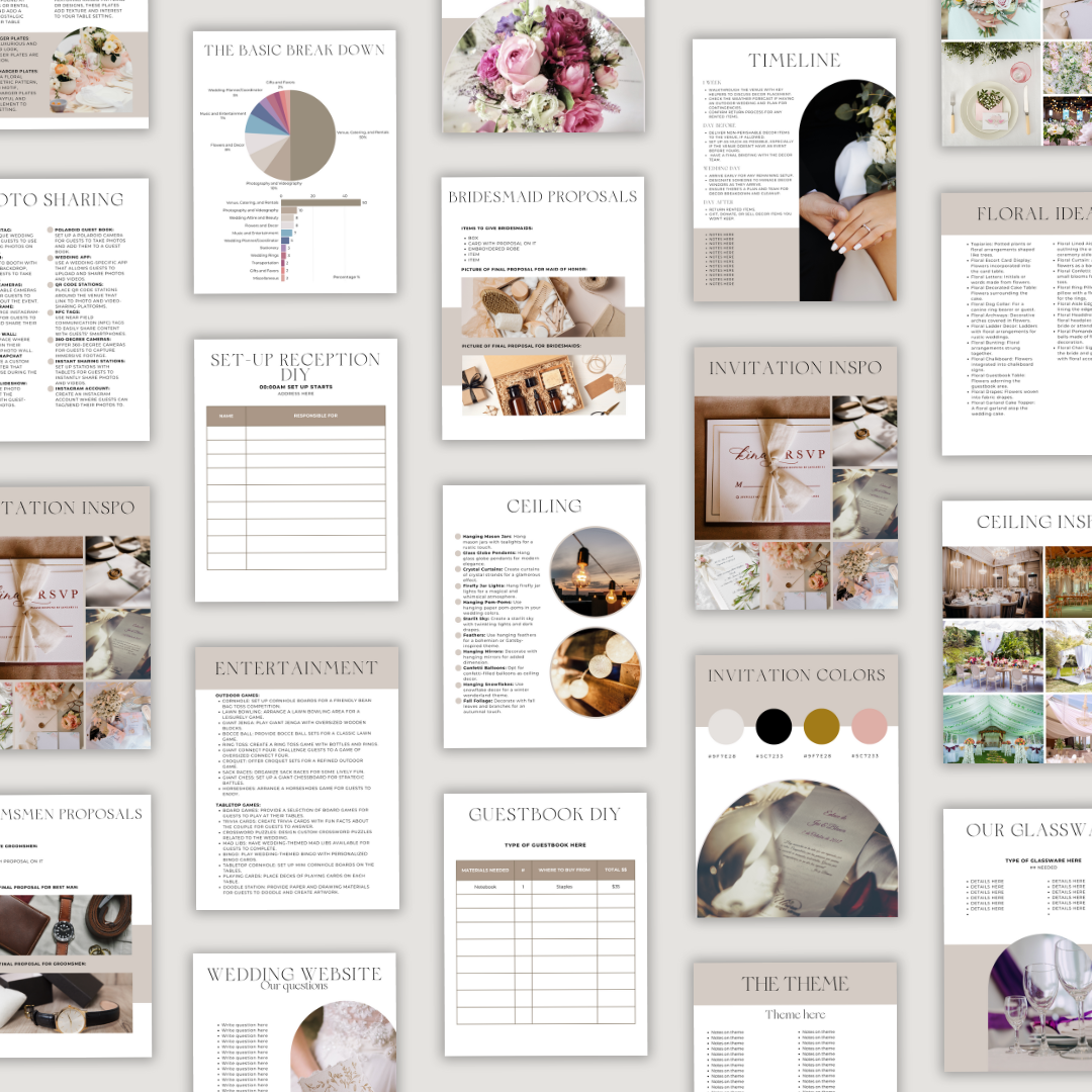 Wedding Decor Planner for the DIY Bride