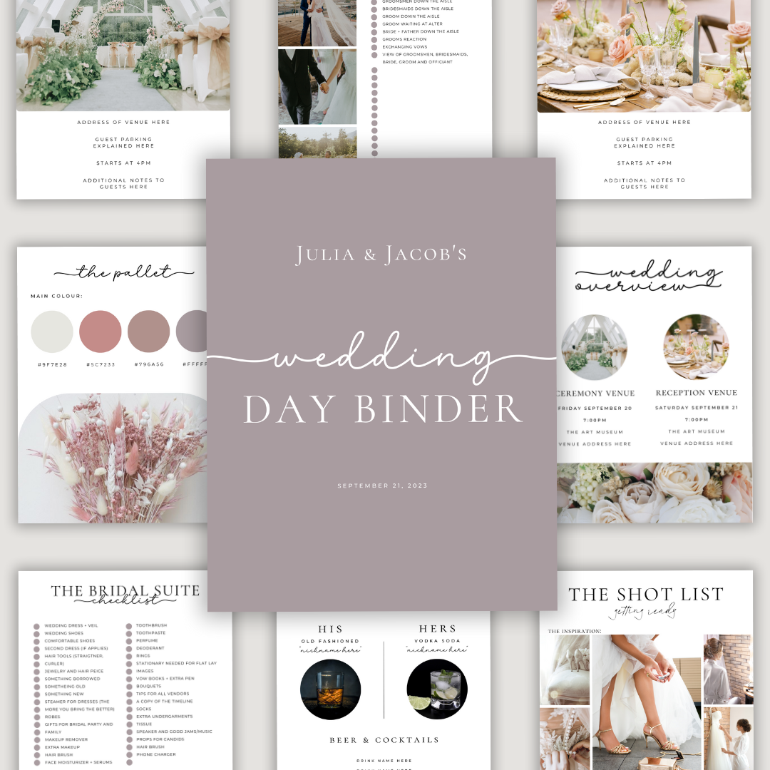 Wedding Day Binder - Download NOW – My Digital Darling