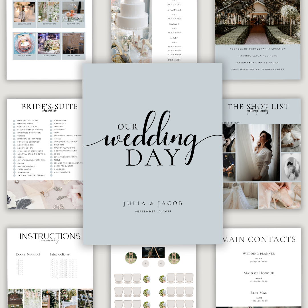 Wedding Day Binder